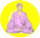 瞑想する女性　1976年創立　ＮＡＹヨガスクールのシンボルマーク　こちらへ